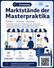 Einladung zur den Markständen der Masterpraktika